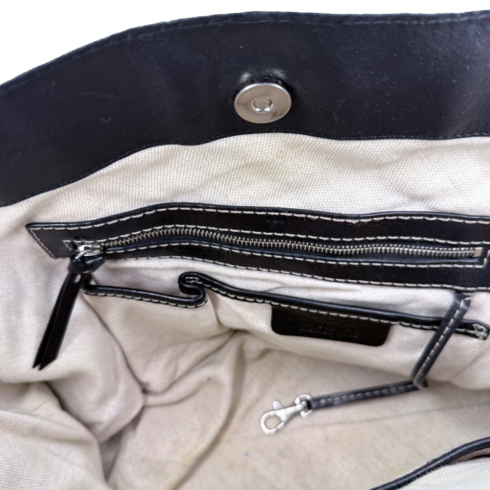 🔥 Michael Kors Astor Black Silver Studded Leather Hobo shoulder bag w/ Dustbag - Picture 4 of 13